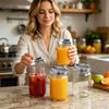 Stainless Steel Wide Mouth Lids Classic Drinking Jar Lid Wide Mouth leak proof leak proof Cup Lids for smoothies juices coffee
