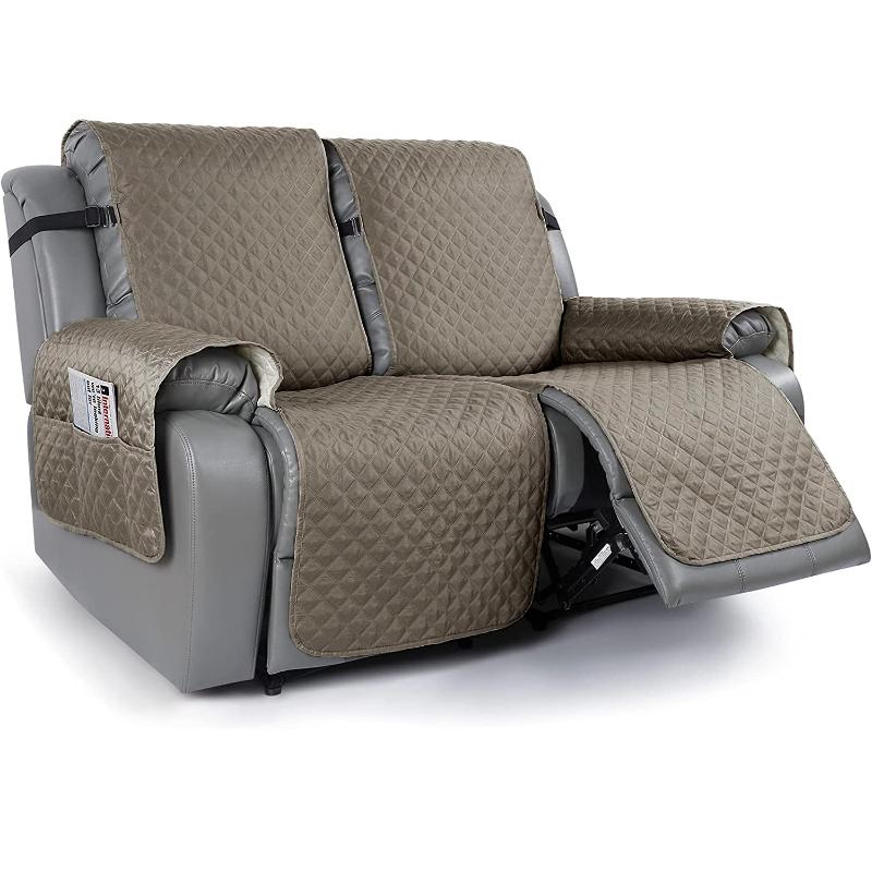 2 Seat Non-Slip Recliner Chair Cover Sofa Slipcover Reversible Pet Cover Protector Couch Cover
