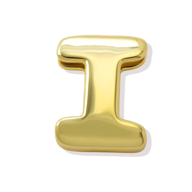 Initial Alphabet Letter Spacer Beads For Bracelet Big Hole Star Heart Charm Pendant Gold Color Diy Making Copper