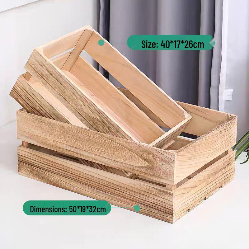Rectangular Bamboo Bread and Pastry Display Crate