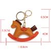 Women's Bag Charm Decoration Bag Pendant Cartoon Rocking Wooden Horse Women's Leather  Bag Charm Key Chain Cute Bag Accessories Gifts