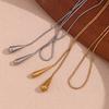 Minimalists Teardrop Necklace Crafted From Stainless Steel for Everyday Elegant
