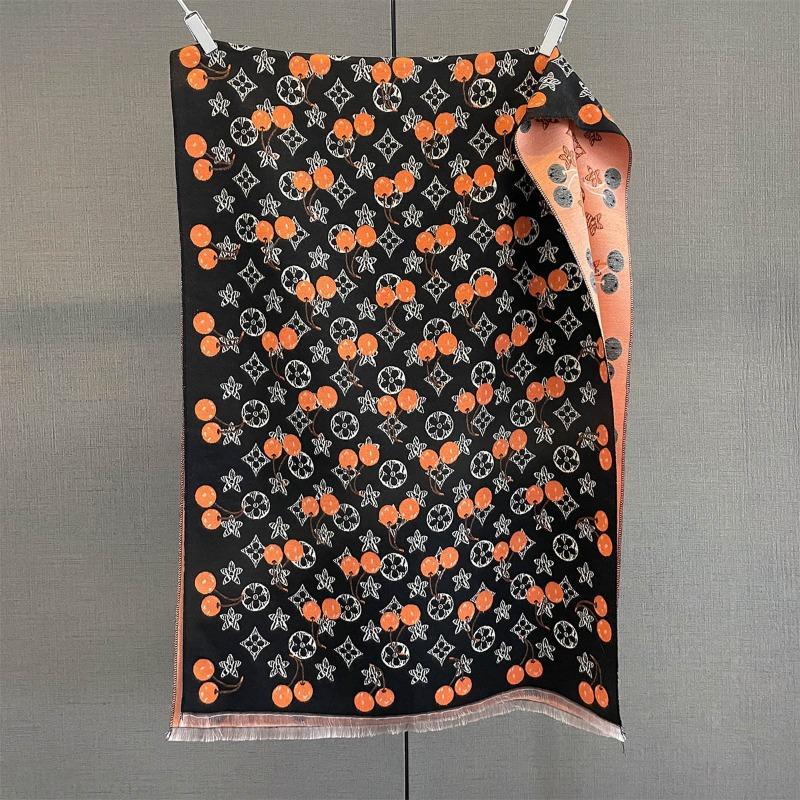 Autumn new women's fashion scarf retro splicing contrasting color cashew nut flower jacquard scarf to keep warm and cold
