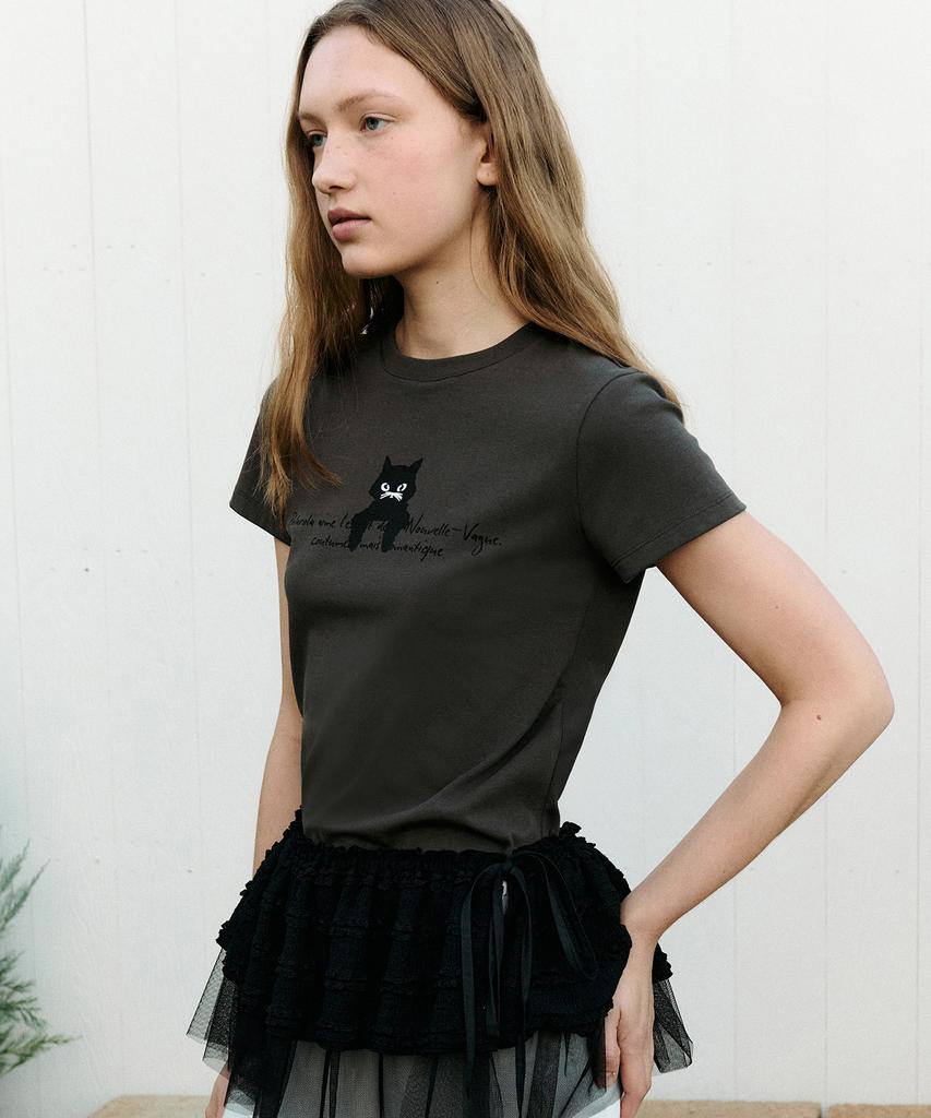 ROLAROLA Rola Cat Friends T-Shirt Charcoal