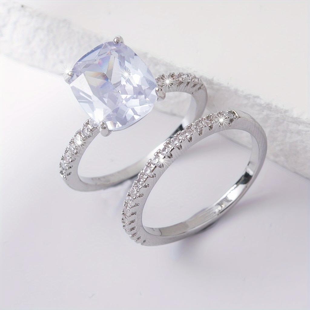 Exquisite and fashionable women's simple temperament multifunctional ring, personalized and creative high-end couple engagement set
