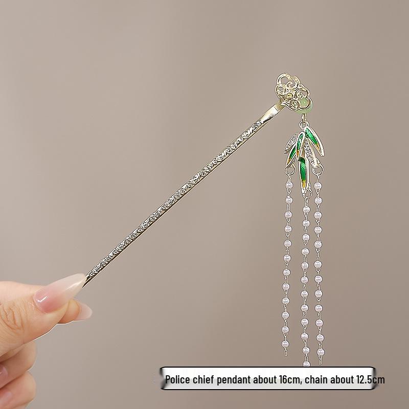 Vintage Chinese Style Hairpin for Updos - Elegant Retro Hair Stick with Tassel for Qipao