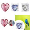 High Brightness Bird Deterrent Winds Sculptures Novelty Heart Shaped Reflectivity Wind Catcher for Balcony Granary Lawn Farmland