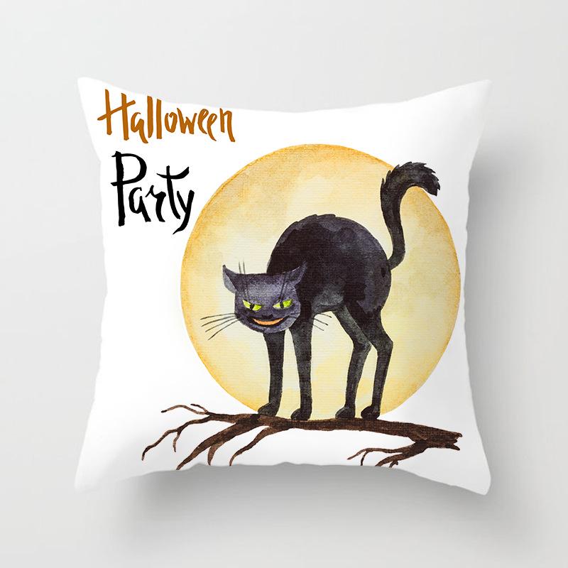New Halloween Series Peach Leather Velvet Pillowcase Festive Decoration Home Sofa Pillow Cushion Cover