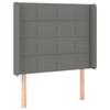 VidaXL Tête de lit avec oreilles Gris foncé 93x16x118-128 cm Tissu3119563