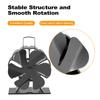 6 Blades Heat Powered Stove Fan Silent Fireplace Fan Quickly Warm Air Stove Fan NonElectric