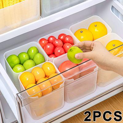 Refrigerator Storage Box Plastic Fridge Side Door Food Fresh Container Case For Fruit Vegetable Kitchen Organizer Storage Boxs
