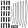 313mm/324mm Stainless Steel Link Set Linkage Chassis Steering Rod Kit For 1/10 RC Crawler Car Axial SCX10 SCX10 II 90046 Upgrade