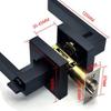 Black Door Handle Door Handle Lock Square Channel Privacy Mask Interior Bedroom Room Bathroom Three-Bar Spherical Lock Home Lock