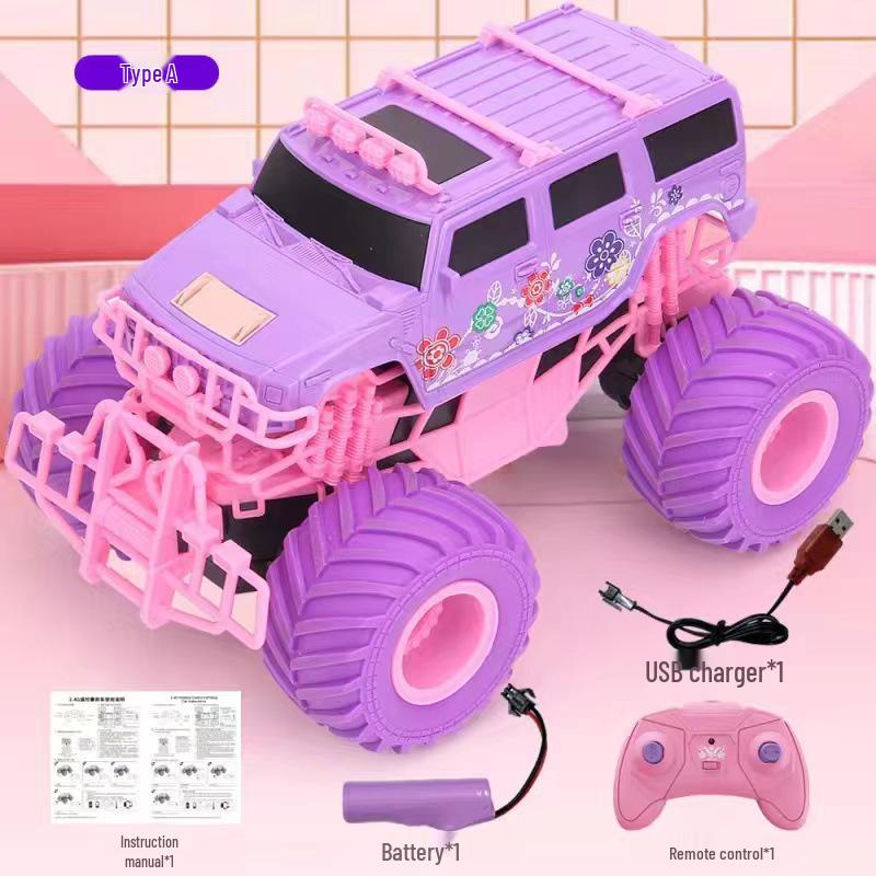 Pink Hummer RC Climbing Off-road Truck with Barbie Doll