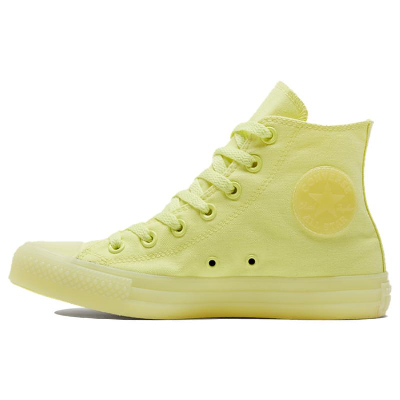 Converse Chuck Taylor All Star Comfortable and Versatile High-Top Canvas Shoes Unisex Fluorescent Yellow