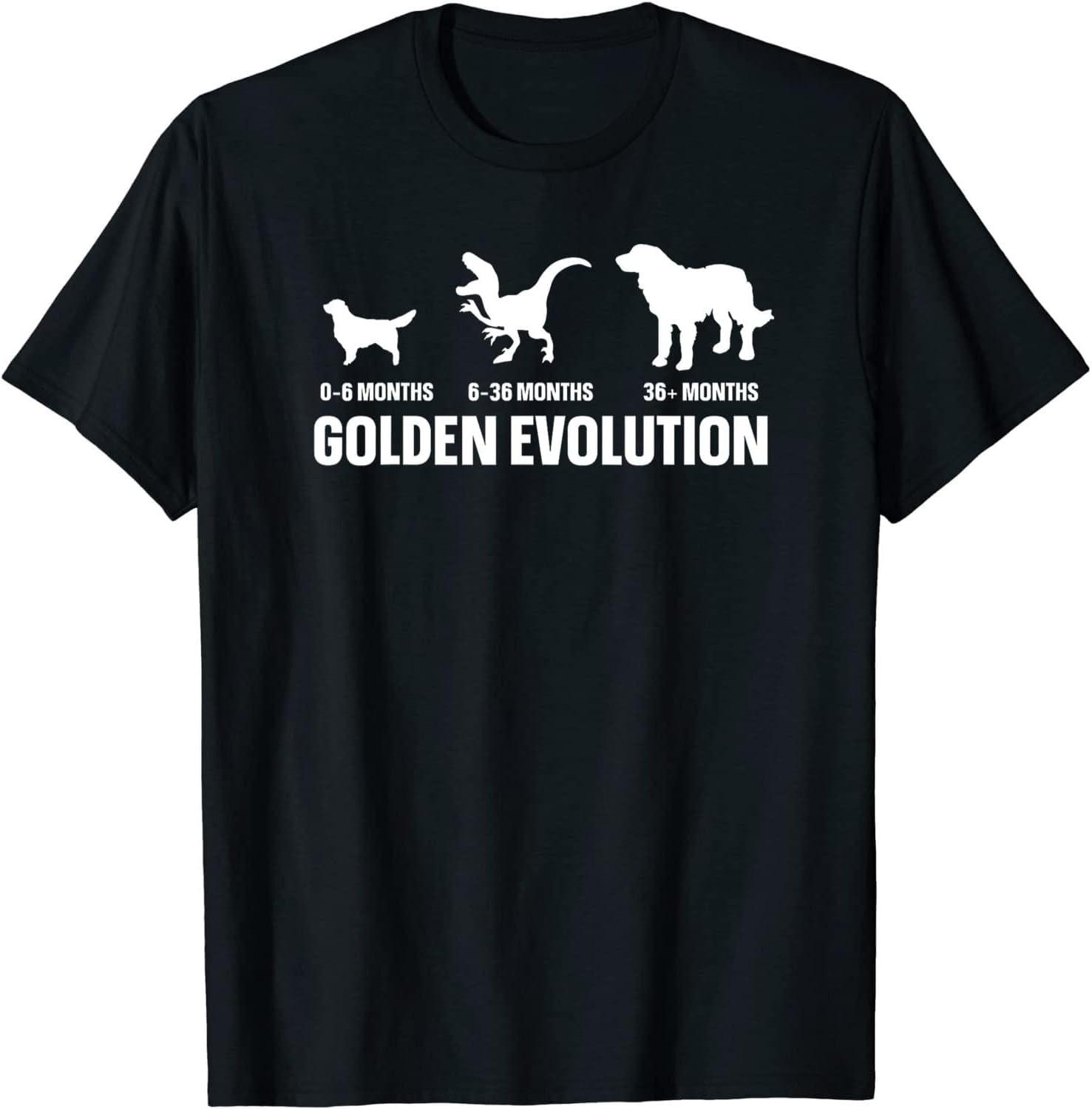 NKNSHOP Golden Evolution Quote for a Golden Retriever Owner T-Shirt, Long Sleeve Shirt, Sweatshirt, Hoodie XXXXXL чёрный