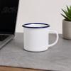 Durable Steel Water Cup Enamel Coffee Mug with Handle, Retro Style Cup, Smooth Lead Free Drinking Vessel Surface Portable for Hot Tea And Milk Outdoor