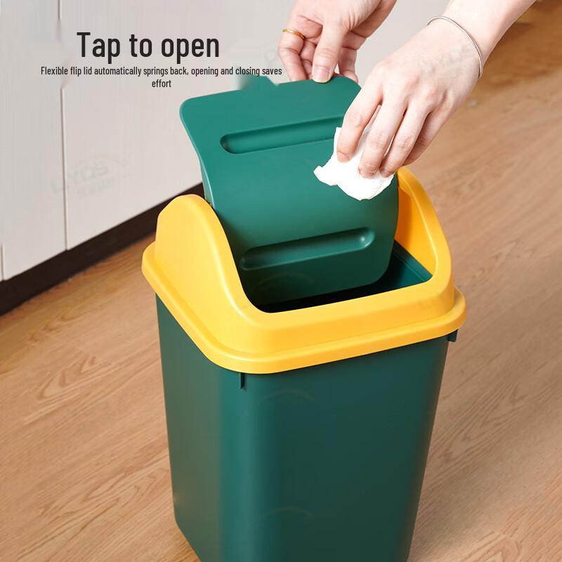 Lingyuan Qisheng Dual-Compartment Swing-Lid Waste Bin