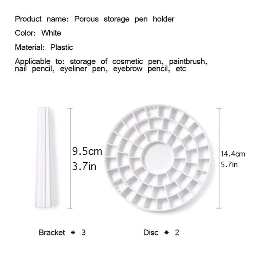 White Splicing Multiple Lattices Desk Pen Holder Pencil Storage Box School Office Stationery Pen Storage Brush Stand Storage Box