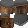 Hallway Bench with Cushion Shelf and Door Reclaimed Wood Look 80 x 38 x 46 cm