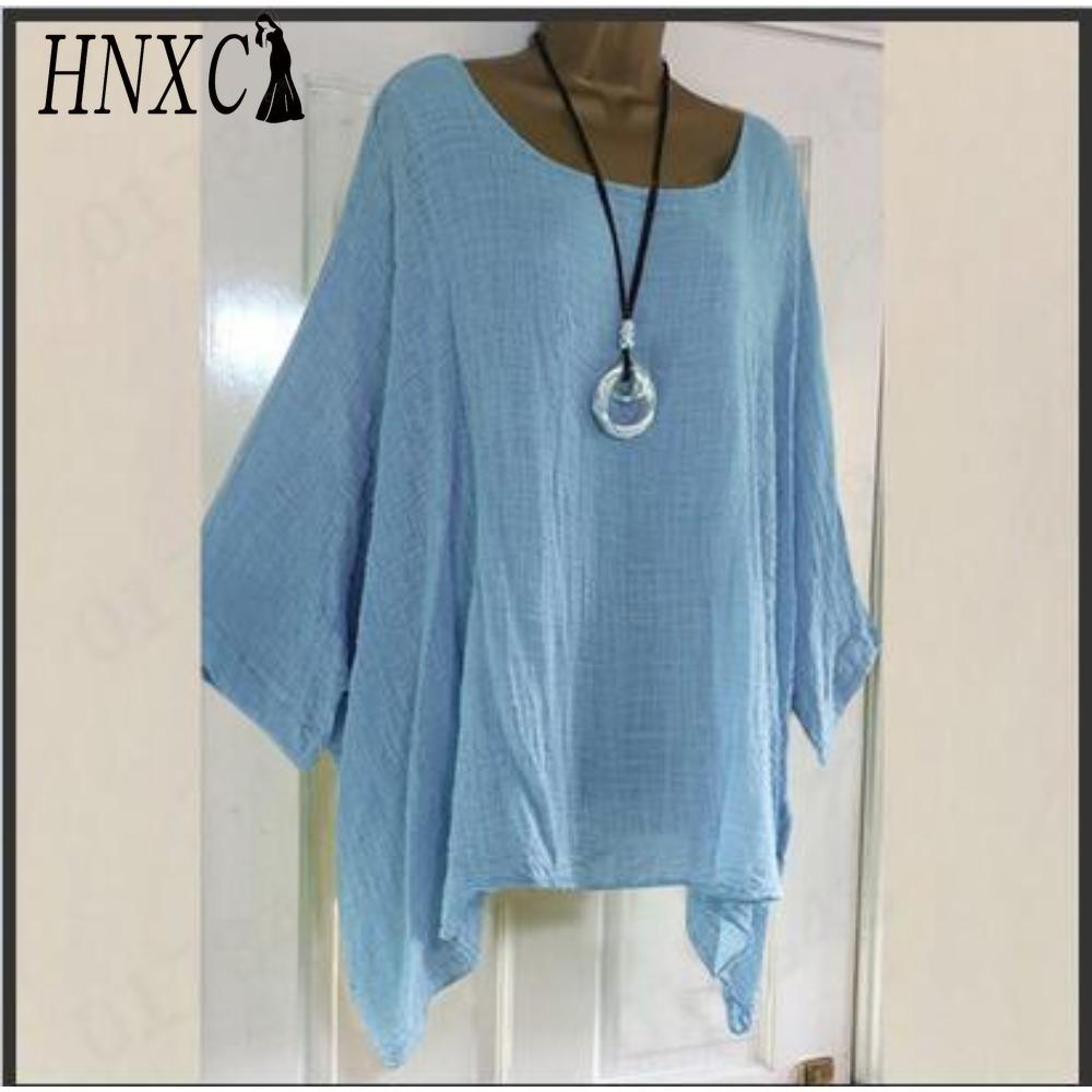 HNXC Dame Mote Casual Ensfarget Trykk O-hals Bluser & Skjorter