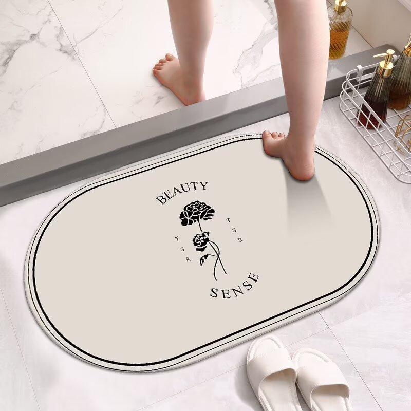 Kieselgur Badezimmerbodenmatte Eingangstür Küche Badezimmer rutschfeste Fußmatte Haushalt saugfähig schnelltrocknend Türvorleger