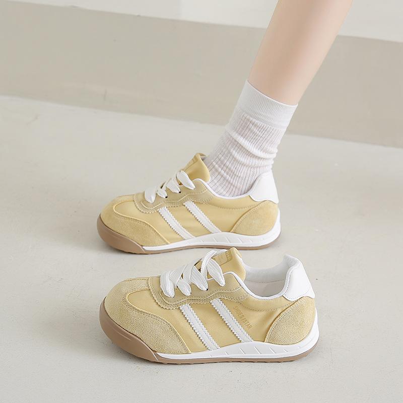 

Большая голова уродливые милые моральное воспитание маленькие белые туфли женские 2025 весна новые академический стиль повседневные универсальные спортивные кеды ins tide 40 жёлтый