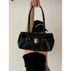 Vintage College Style Simple Shoulder Armpit Bag Premium Sense Niche Locomotive Bag