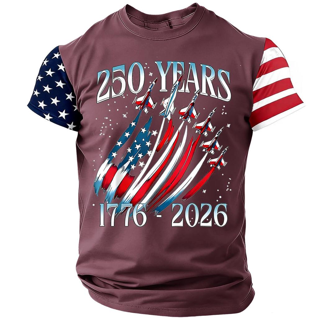Men's Casual Round Neck Lightweight Breathable Short-Sleeve Top