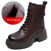 Women's British Style Genuine Leather Ankle Boots - 2024 Autumn/Winter Martin Boots with Thick Soles, First Layer Cowhide, Lightweight and Stylish.