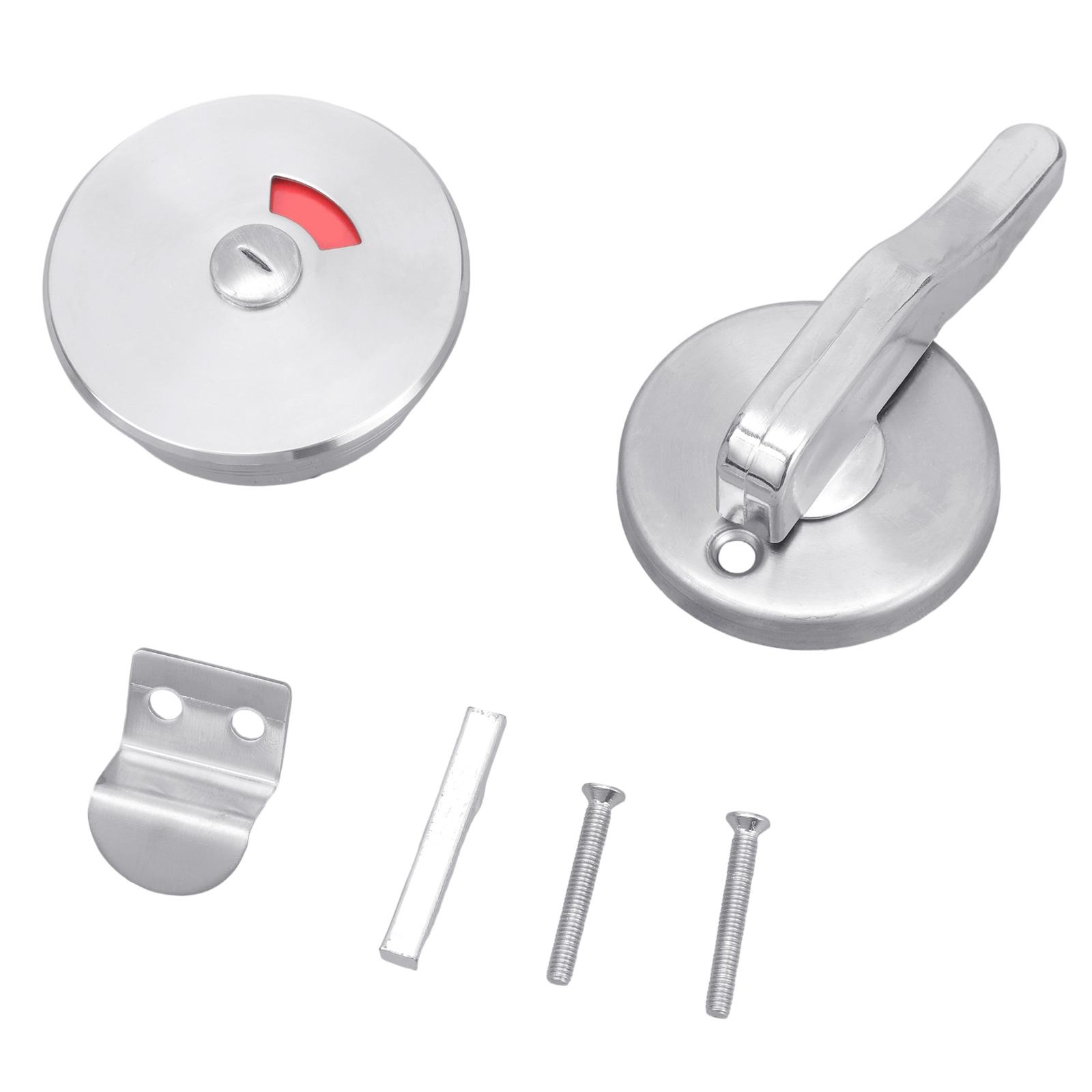 

Универсальный индикаторный замок для ванной комнаты серебристой отделки. Долговечный дверной замок для жилого и коммерческого применения.