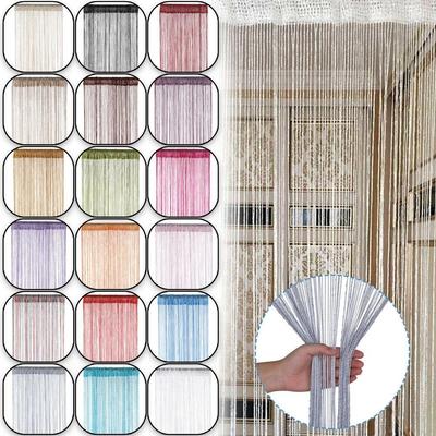 Screen 100*200cm Living Room Divider DIY Panel Tassel Fly Screen Hanging Beaded Curtain String Curtain Door Window Curtains