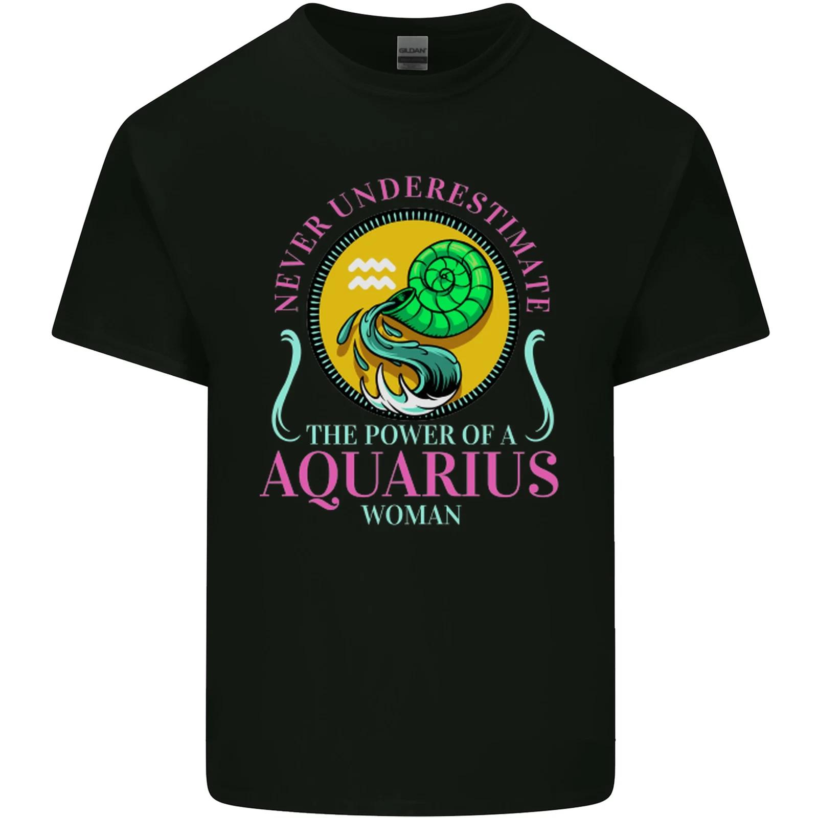 The Power of a Aquarius Woman Star Sign Kids T-Shirt Childrens XL