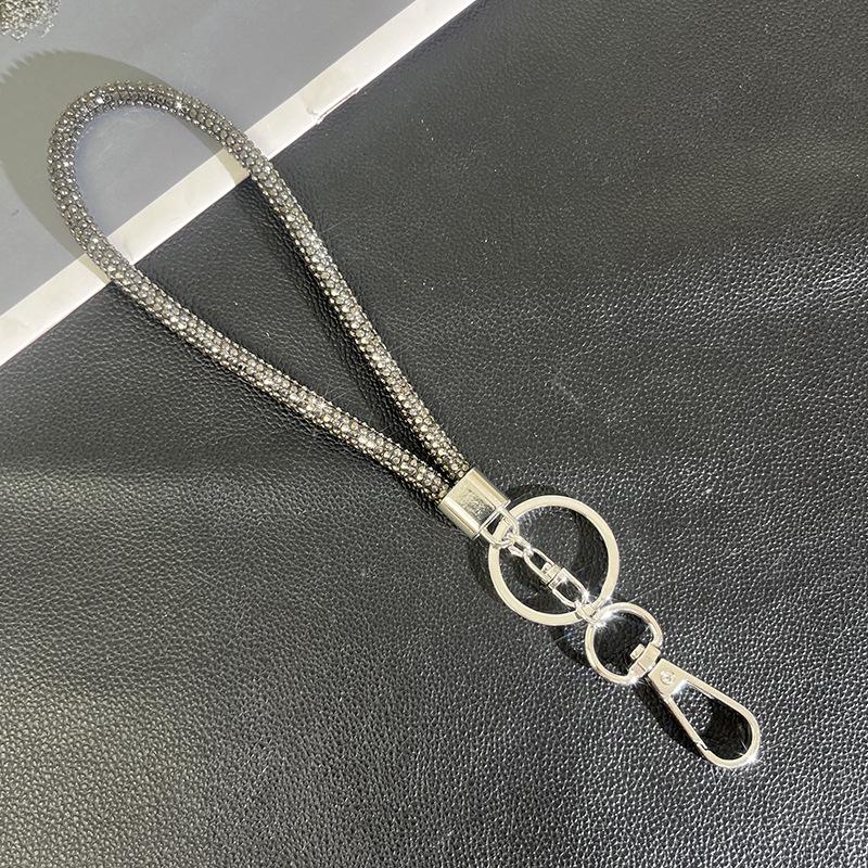 Light Luxury Rhinestone Phone Lanyard: Diamond Crossbody Chain & Bracelet Pendant.