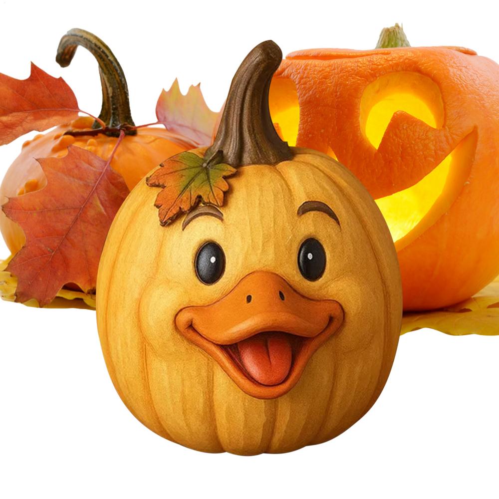 Farm Animal Pumpkin Figurines Cow Duck Sheep Chicken Pumpkin Ornaments Resin Art Decoration Sculpture Ornament for Indoor Home