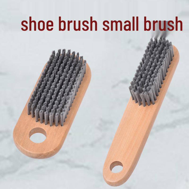 Soft Bristle Shoe Brush - Gentle, Multi-purpose Lotus Wood Brush for Cleaning Shoes and Clothes