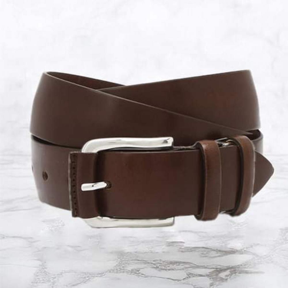 Daks Italy Deep Brown Full Grain Leather Belt Dbbe6e605bk Single option