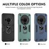 KEYSION Shockproof Armor Case for ZTE Blade A76 5G Soft Silicone+PC Metal Ring Stand Phone Back Cover for ZTE Blade A76 5G