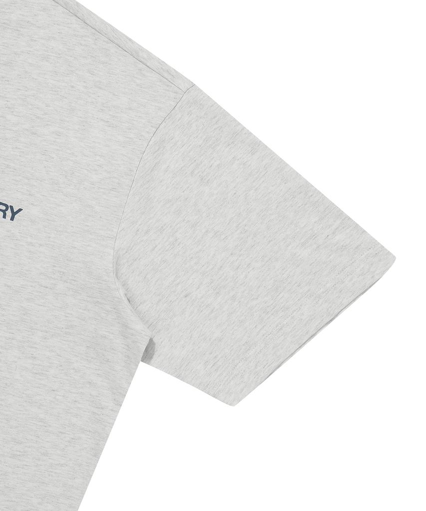 Syupeodeulai Work Label Graphic Short Sleeve T-Shirt Light Gray Sduiscq71Lgr