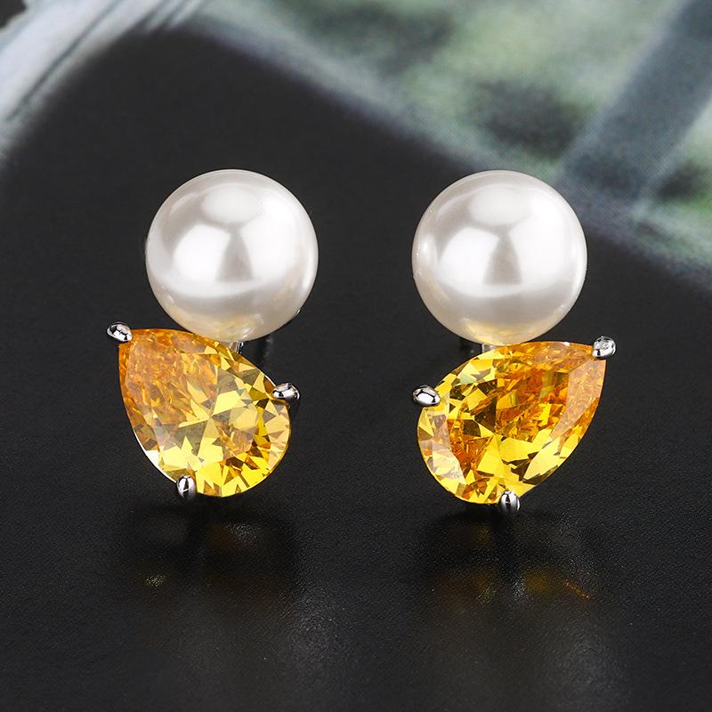 

Жемчужные серьги-пусеты ювелирные изделия игла из серебра S925 цвет сокровище хит фиолетовый свет изменит цвет красный корунд синяя шпинель женский стиль