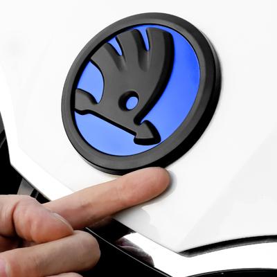 2025 New 80/90/100mm Car Front Rear Emblem Decoration Sticker Accessories For Skoda Yeti Octavia 2 3 A5 Fabia Kodiaq Rapid Karoq