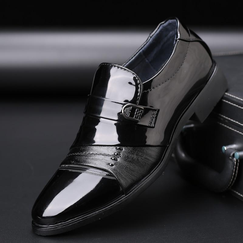 

Мужские формальные туфли слипоны из ПУ кожи JZ-602-55 44 чёрный