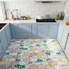 Kitchen Leather Carpet Non-slip Mat  Waterproof and Oil Proof Floor Mat Balcony Door Mat Room Carpet Area Rug Washable Bath Mat