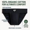 KNK Men’s Gym Jockstrap Supporter with Back Cover | 100% Organic Cotton Jockstrap with Cup Pocket | Sports Fit  Black- Pack of 1- XS