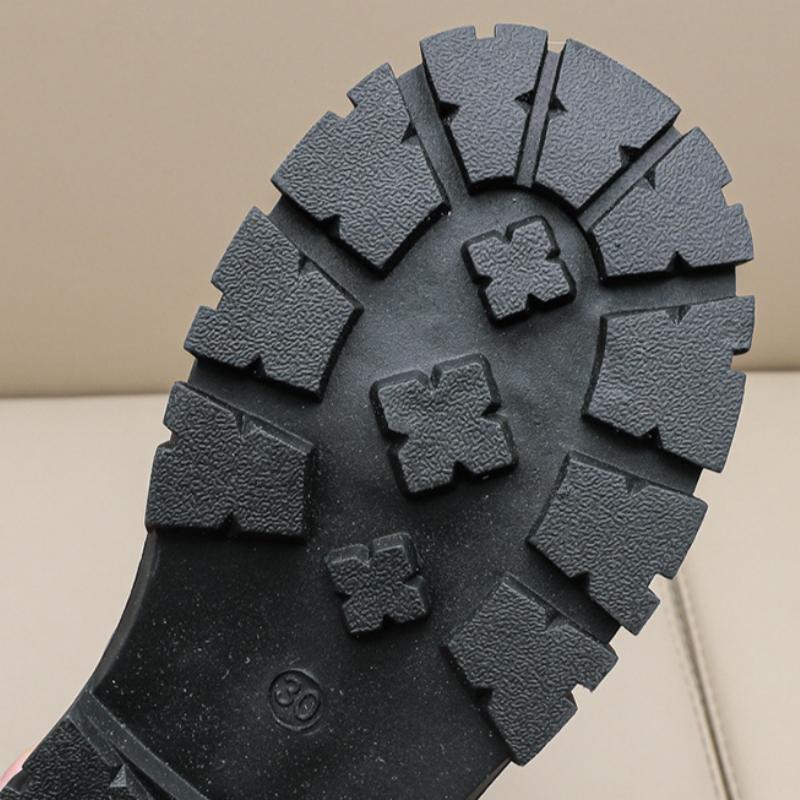 Höga barnstövlar höst och vinter Ny koreansk stil singelstövlar flickor långa stövlar