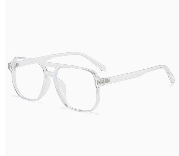 

Square Frame Sunglasses UV Protection Retro Double Bridge Metal Studs Ocean Lens Eyewear Lightweight Durable Frame for Outdoor Activities One Size белый