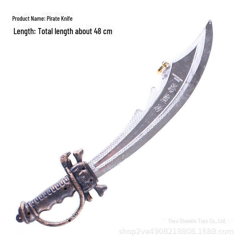 

Набор пиратского реквизита на Хэллоуин: Пластиковый нож, крюк, карибский пистолет, меч Зорро и маска