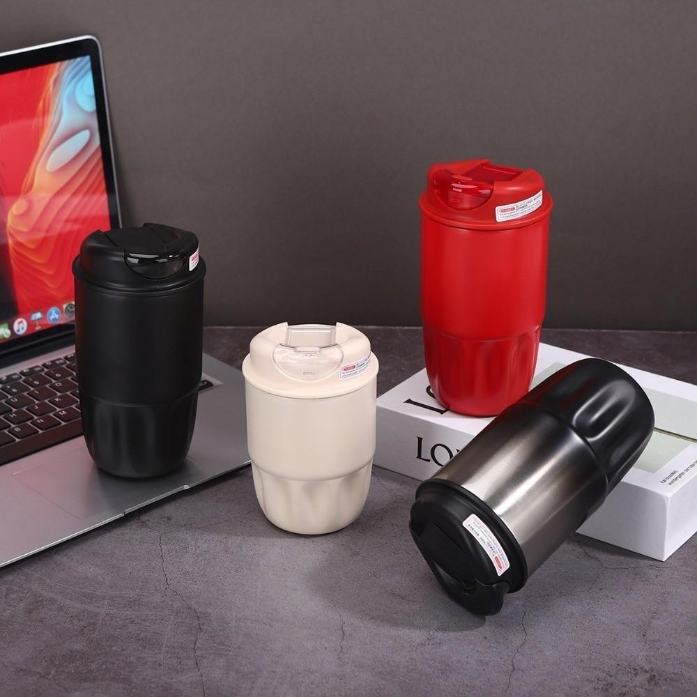 Spill Proof Lid Insulated Coffee Cup 316 Stainless Steel Portable Ice Cup  Office Use