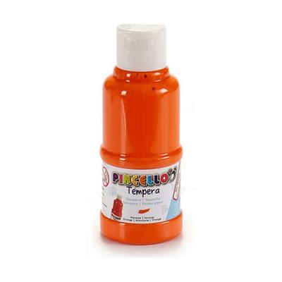Gouache - Pincello - Orange - 120 Ml - 4,5x4,5x11,5 Cm - Liquid - Multicoloured - For Plastic