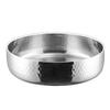 ZISIZ Premium Hammered 316 Stainless Steel Frying Pan